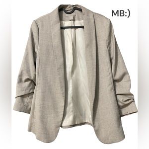 H&M Grey 3/4 Sleeve Blazer S cropped sleeve